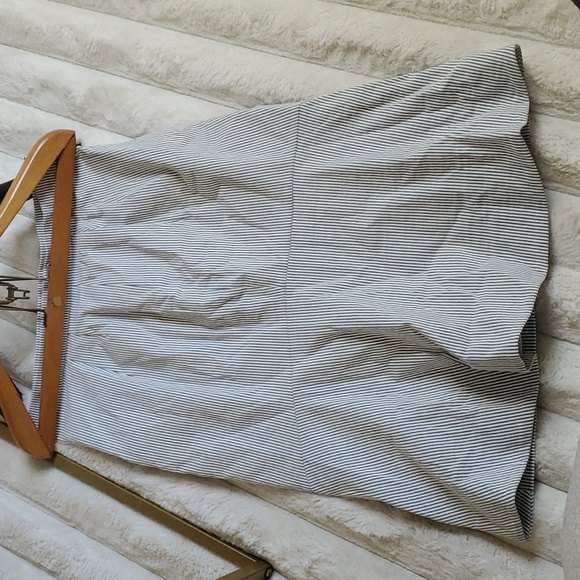 3 PIECE J CREW SET BLAZER+PANT+SKIRT Seersucker/Pin Striped Style, Blue & White - Picture 8 of 17